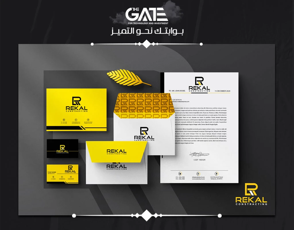 Logo and identity design for Rekal construction company